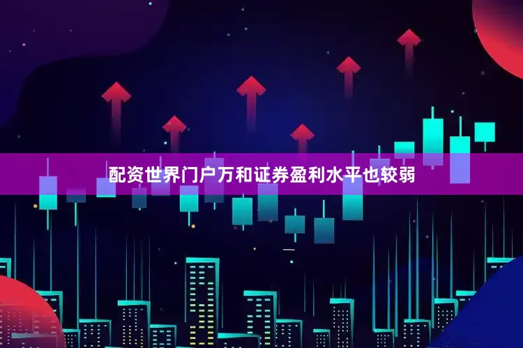 配资世界门户万和证券盈利水平也较弱