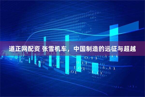 道正网配资 张雪机车，中国制造的远征与超越